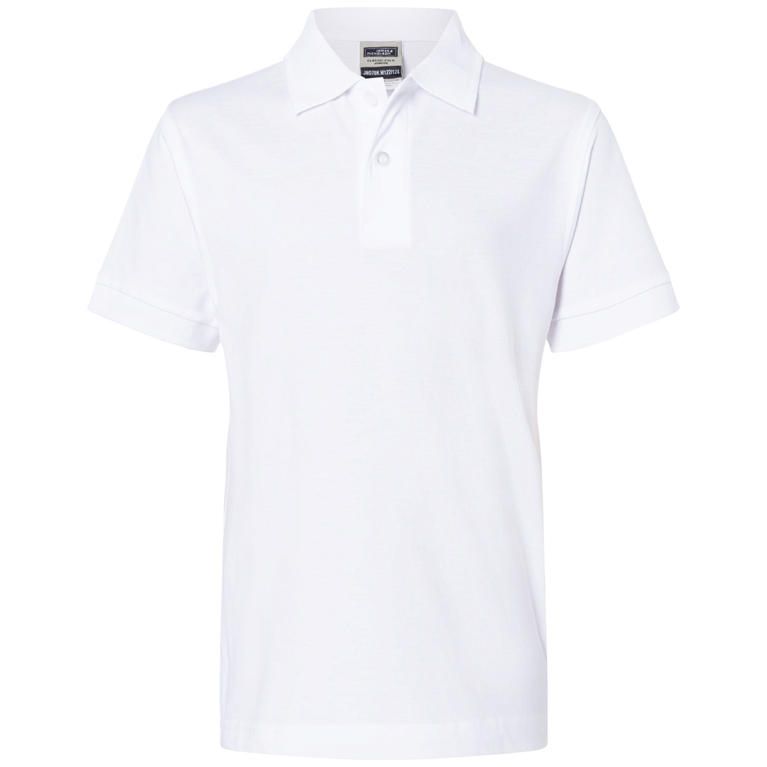 James & Nicholson Poloshirt Kinder JN070K Gr. L-134/140 white