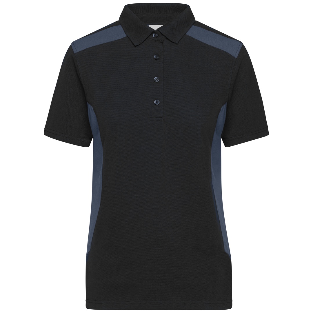 James & Nicholson Workwear Polo Damen JN1825 Gr. M black/carbon