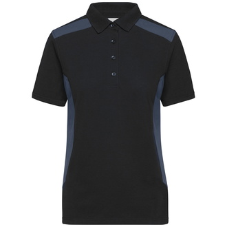 James & Nicholson Workwear Polo Damen JN1825 Gr. 3XL black/carbon