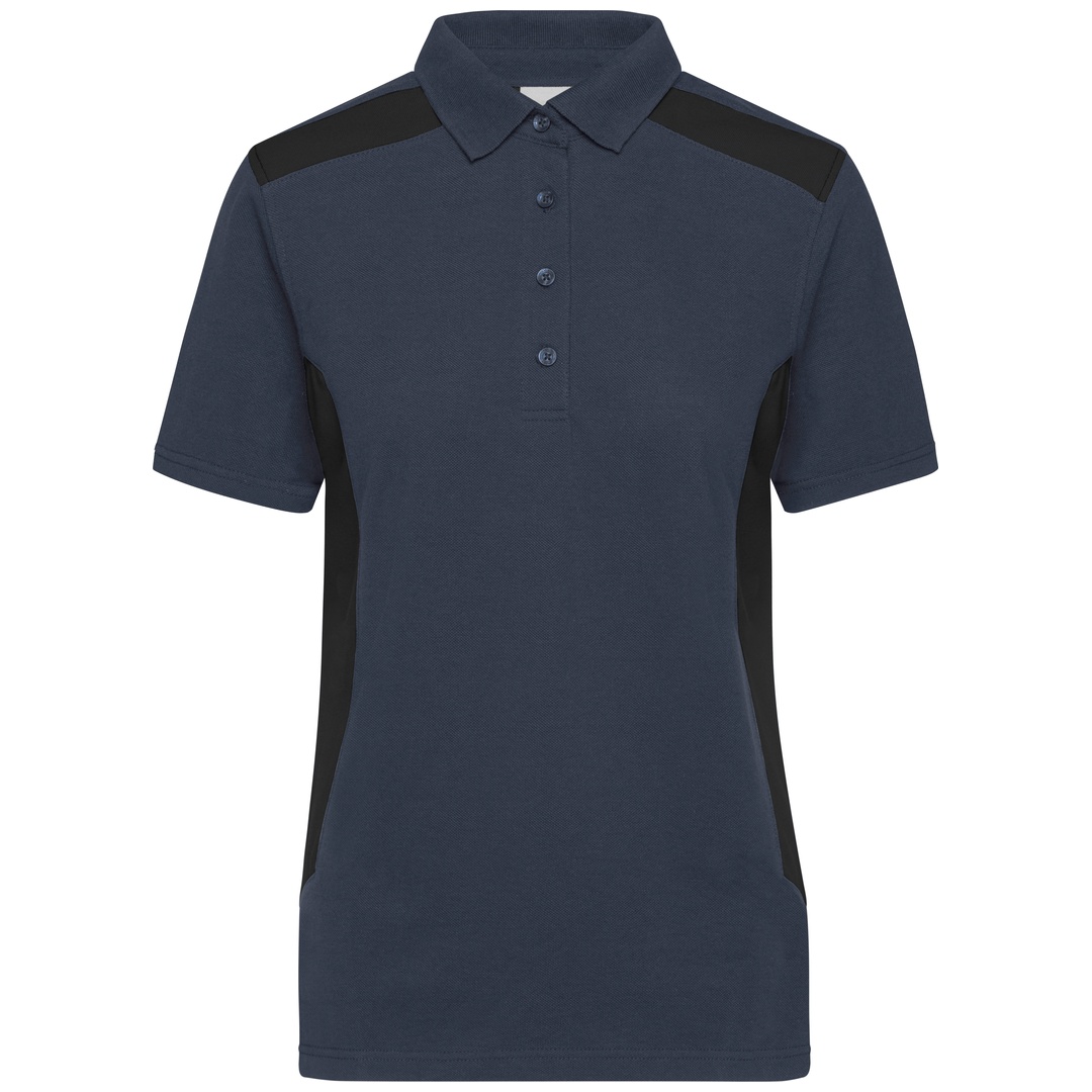 James & Nicholson Workwear Polo Damen JN1825 Gr. 4XL carbon/black