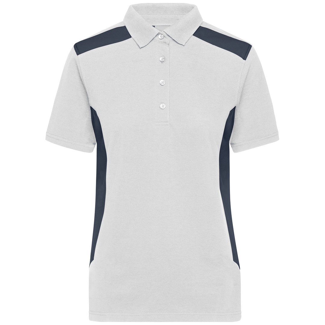 James & Nicholson Workwear Polo Damen JN1825 Gr. XL white/carbon