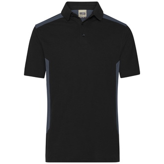 James & Nicholson Workwear Polo Herren JN1826 Gr. 3XL black/carbon