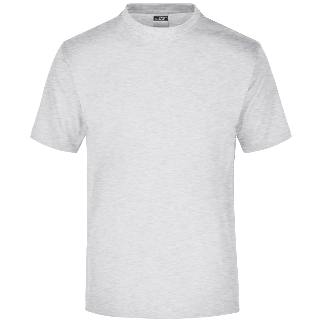 James & Nicholson Komfort-T-Shirt aus Single-Jersey Herren JN001 Gr. XL ash