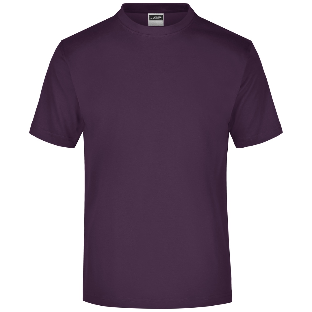 James & Nicholson Komfort-T-Shirt aus Single-Jersey Herren JN001 Gr. 2XL aubergine