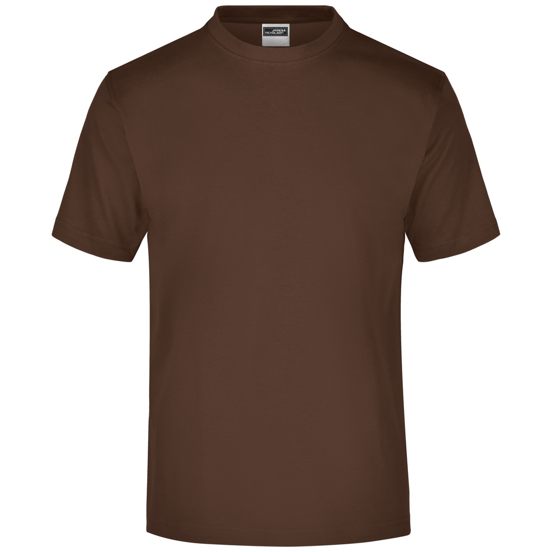 James & Nicholson Komfort-T-Shirt aus Single-Jersey Herren JN001 Gr. XL brown