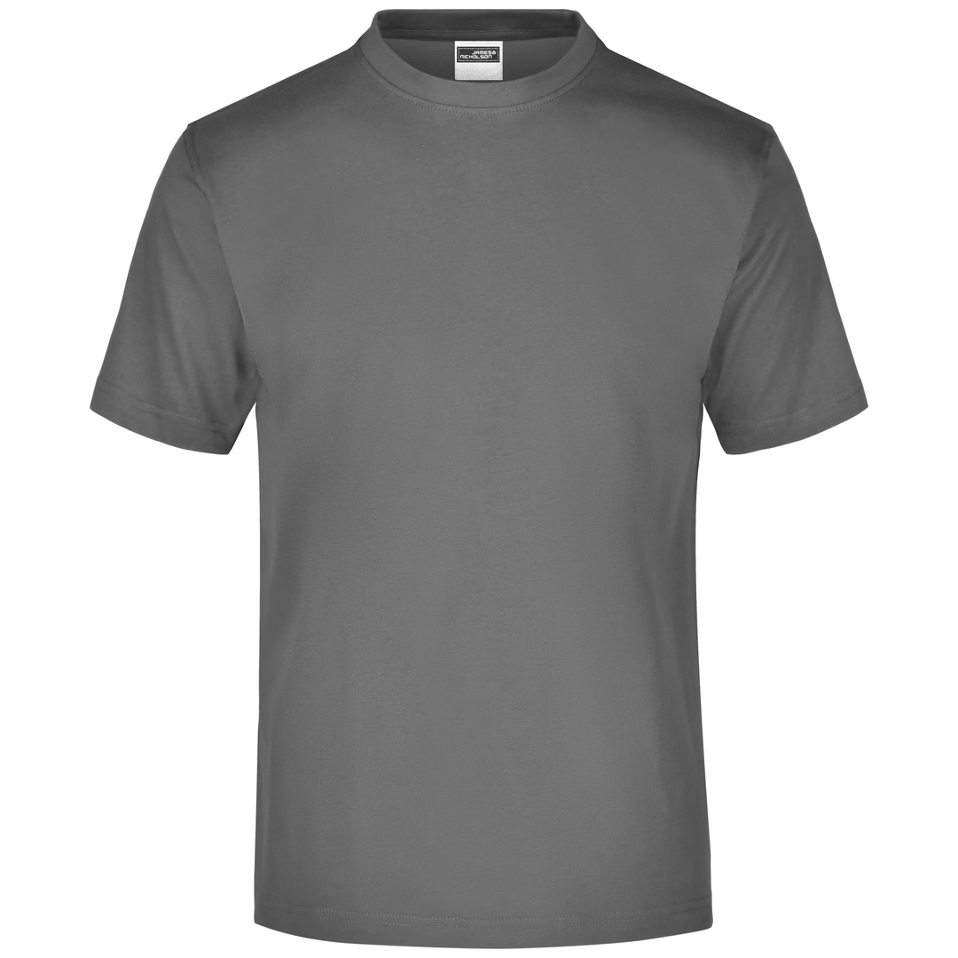 James & Nicholson Komfort-T-Shirt aus Single-Jersey Herren JN001 Gr. M dark-grey