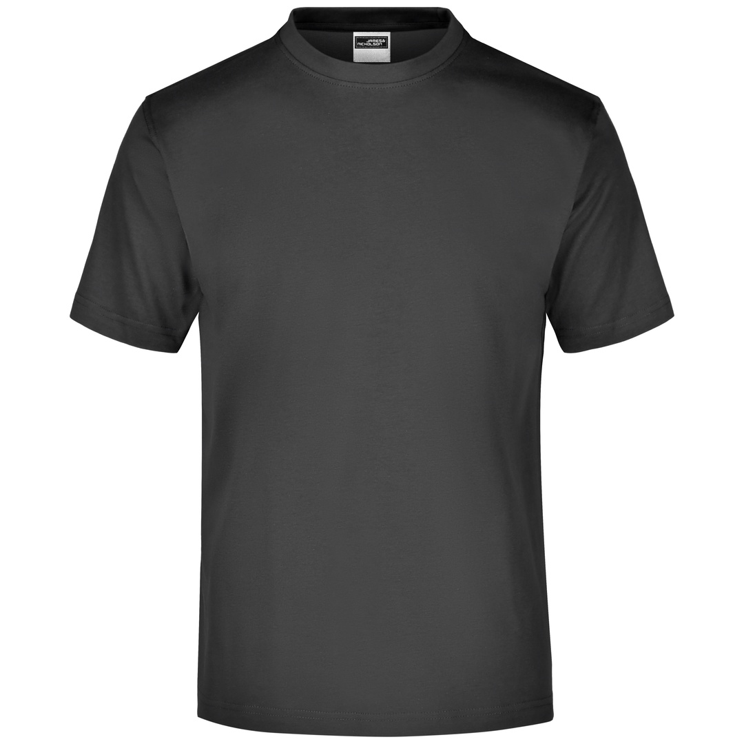 James & Nicholson Komfort-T-Shirt aus Single-Jersey Herren JN001 Gr. L graphite