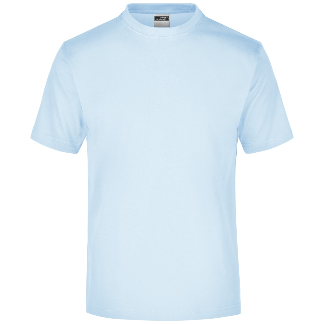 James & Nicholson Komfort-T-Shirt aus Single-Jersey Herren JN001 Gr. L light-blue