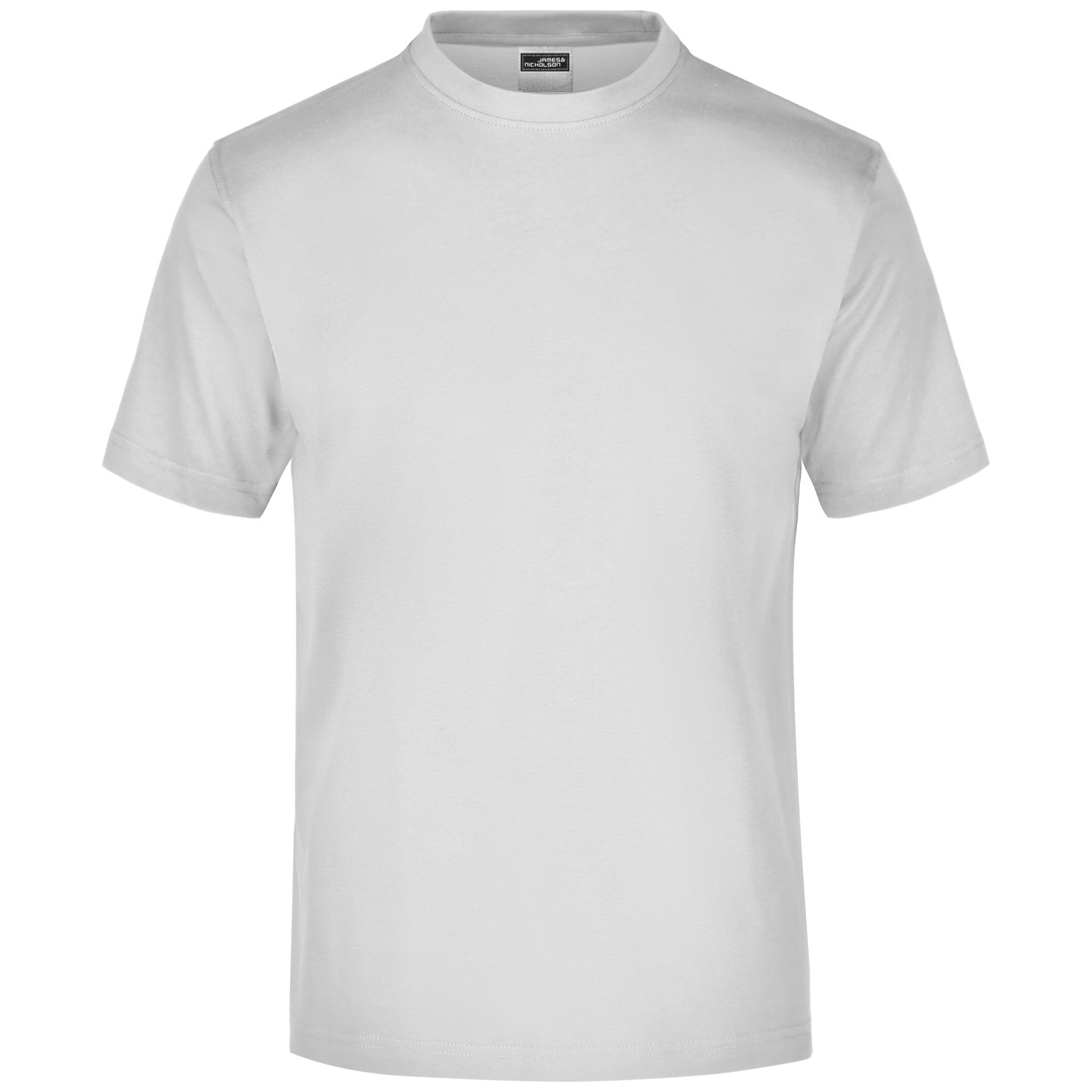 James & Nicholson Komfort-T-Shirt aus Single-Jersey Herren JN001 Gr. L light-grey