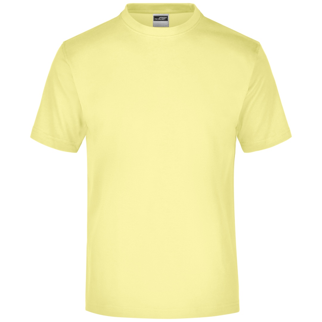 James & Nicholson Komfort-T-Shirt aus Single-Jersey Herren JN001 Gr. L light-yellow
