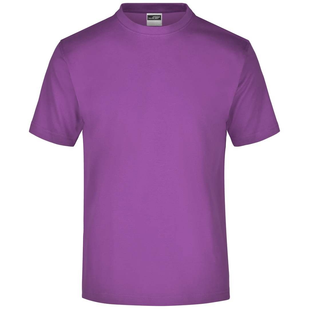 James & Nicholson Komfort-T-Shirt aus Single-Jersey Herren JN001 Gr. M purple