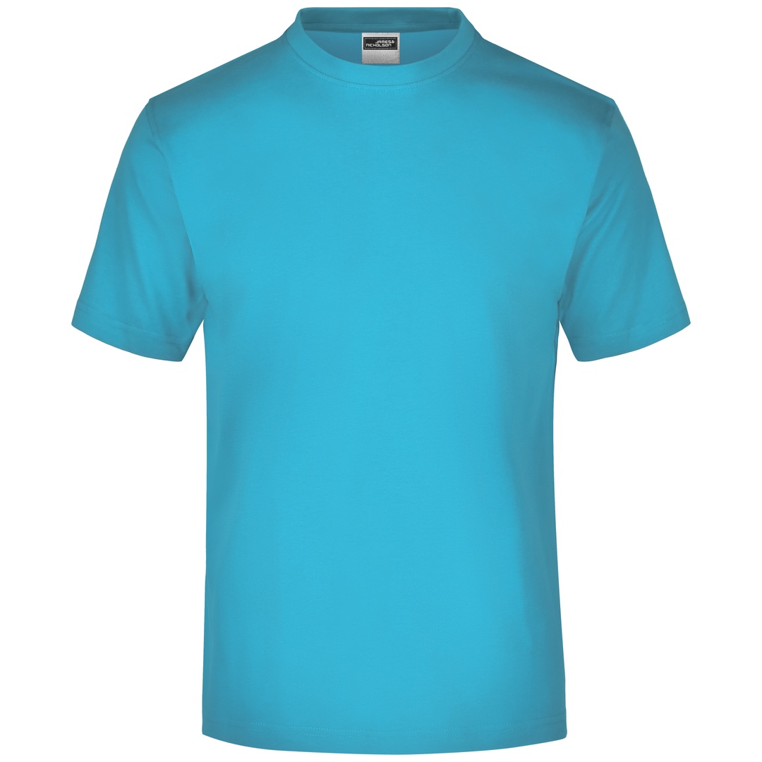 James & Nicholson Komfort-T-Shirt aus Single-Jersey Herren JN001 Gr. L turquoise