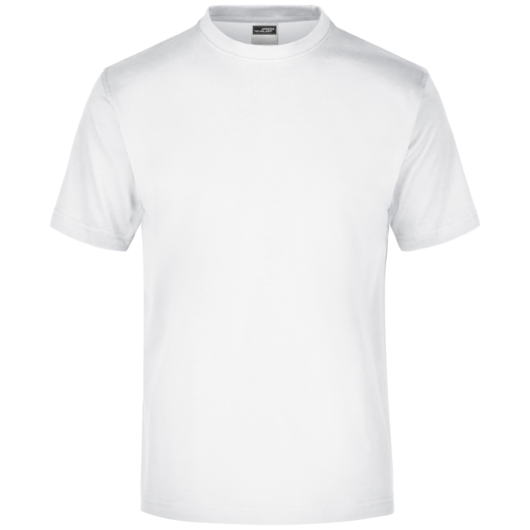 James & Nicholson Komfort-T-Shirt aus Single-Jersey Herren JN001 Gr. L white
