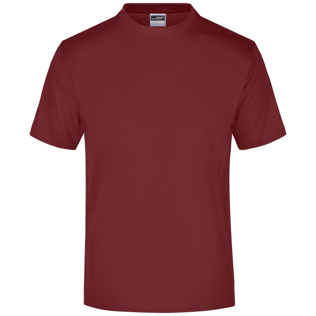 James & Nicholson Komfort-T-Shirt aus Single-Jersey Herren JN001 Gr. M wine