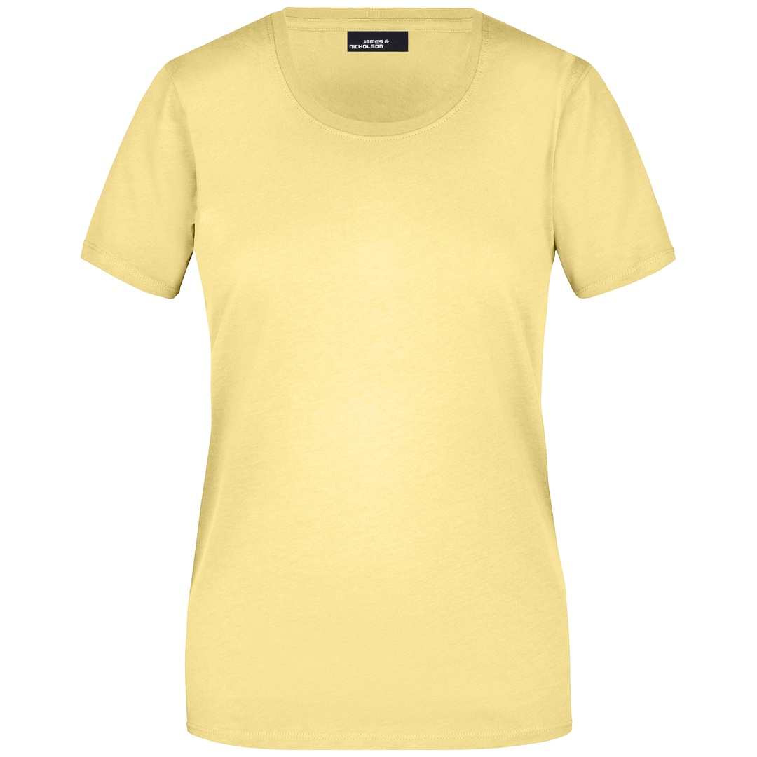 James & Nicholson Basic T-Shirt Damen JN901 Gr. M light-yellow