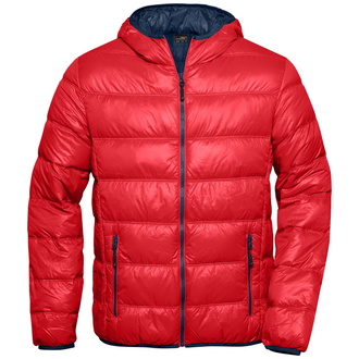 James & Nicholson Herren Daunenjacke JN1060 Gr. L red/navy