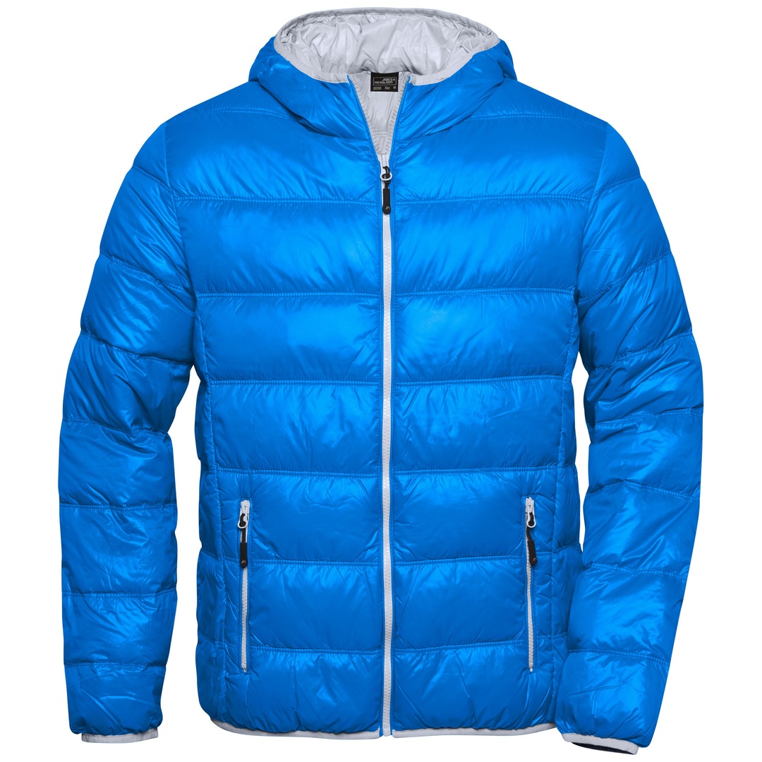 James & Nicholson Herren Daunenjacke JN1060 Gr. XL blue/silver