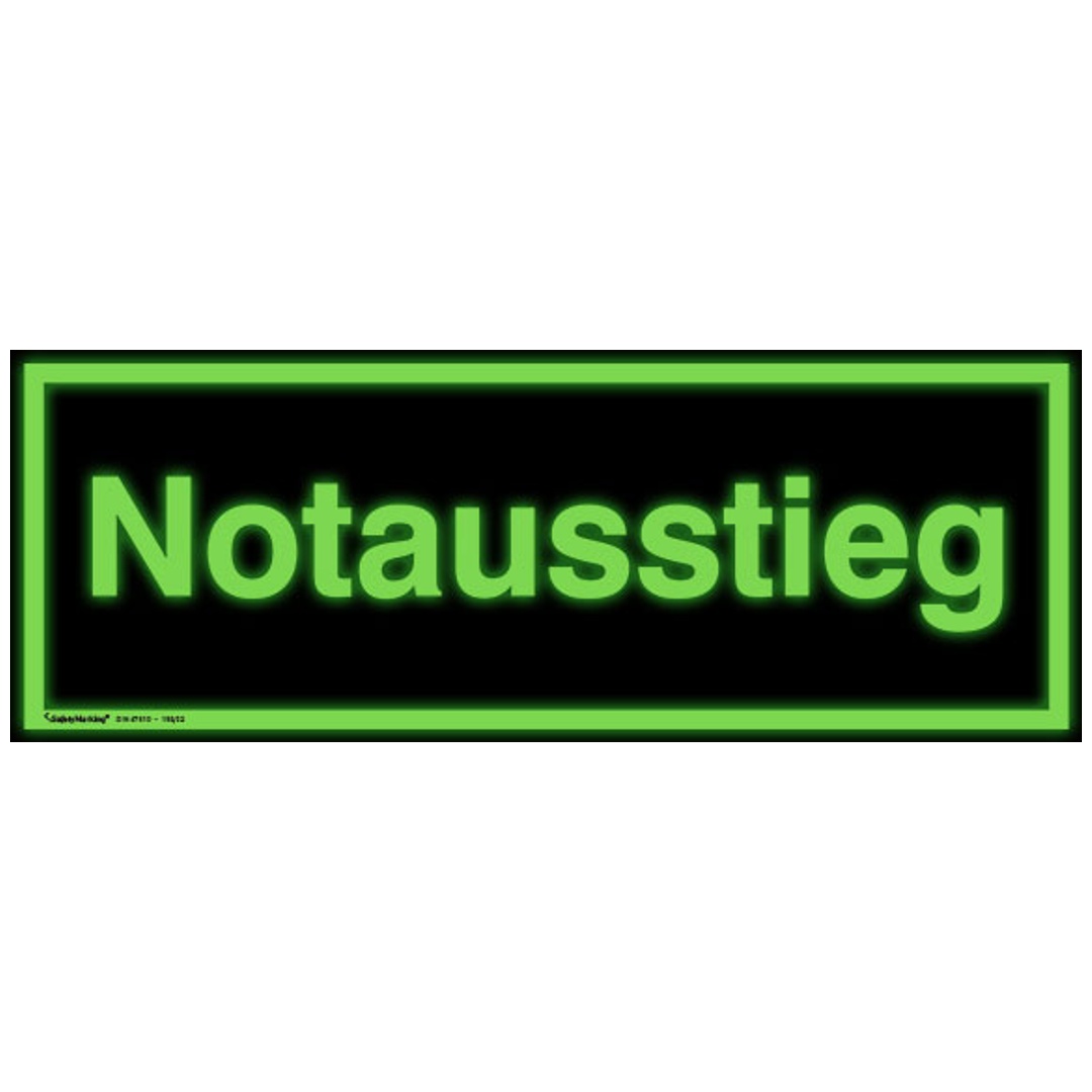 SAFETYMARKING Rettungsschild Notausstieg Aluminium 300x105mm