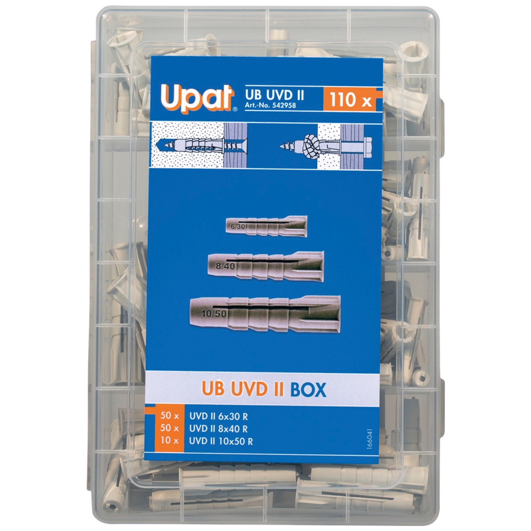 Upat Sortimentsbox Spreizdübel UB UVD II BOX 110-tlg.
