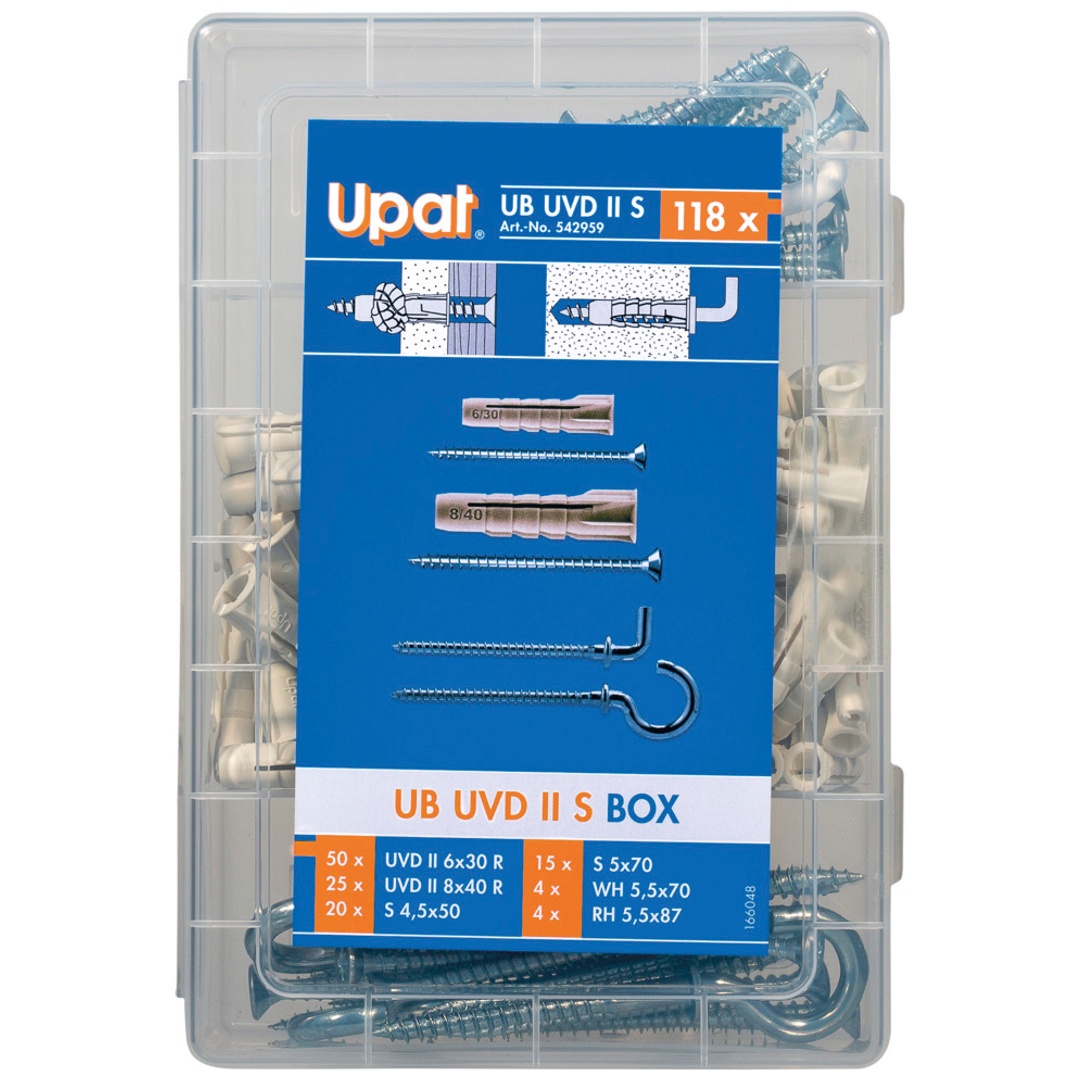 Upat Sortimentsbox Spreizdübel UB UVD II S BOX 118-tlg.