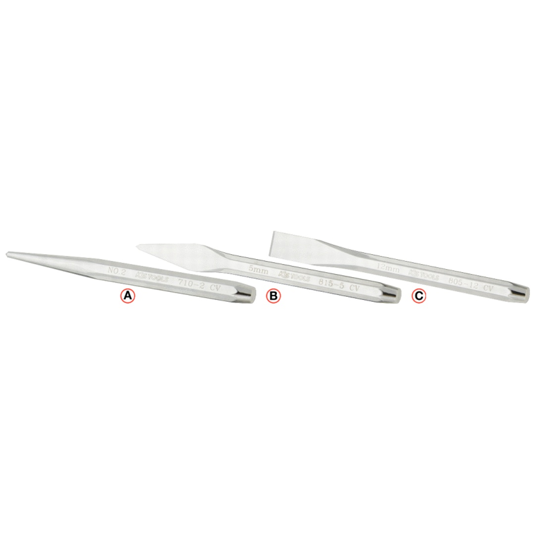 KS Tools Körner, hochglanz verchromt, 8-kant, Ø 5 mm