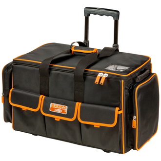 Bahco Stoff-Werkzeugtasche mit Teleskopgriff und Rädern, 73 l, 385 mm x 325 mm x 665 mm