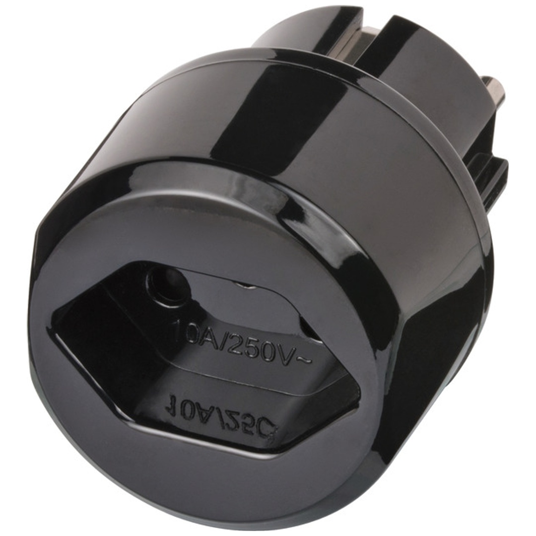 5 x Brennenstuhl Reisestecker-Adapter CH/Schutzkontakt schwarz