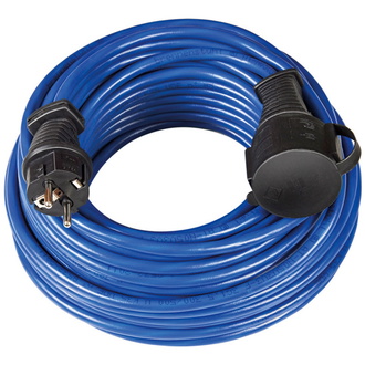 Brennenstuhl BREMAXX Verlängerungskabel (10m Kabel, für kurzfristigen Einsatz im Außenbereich IP44, Made in Germany) blau