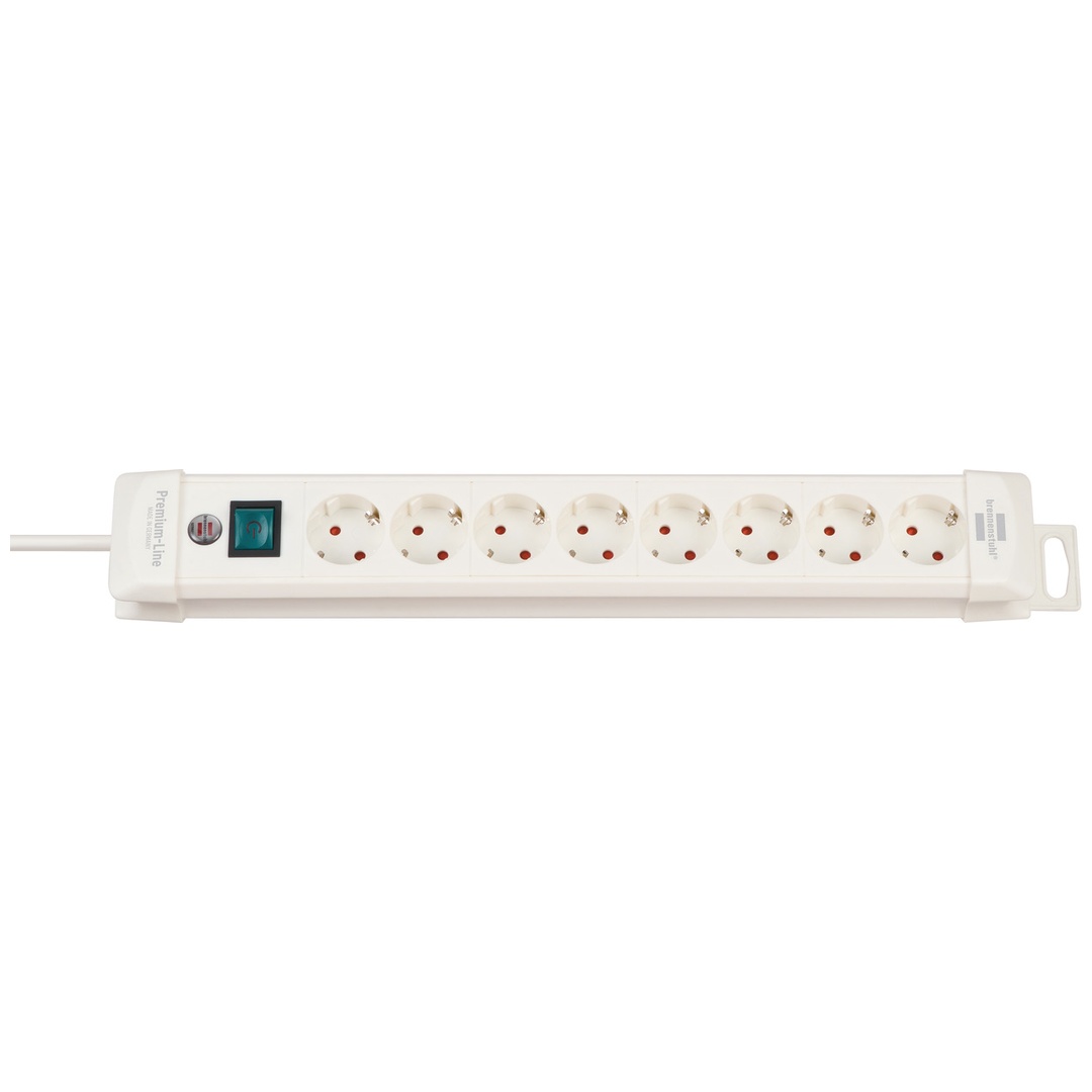 Brennenstuhl Premium-Line bloc multiprise - 8 prises 3 m (blanc)