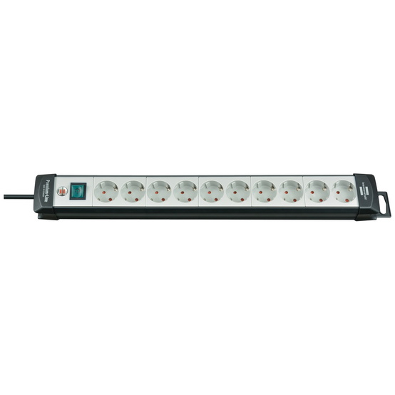 Brennenstuhl Premium-Line, Steckdosenleiste 10-fach (Steckerleiste mit Schalter - 1