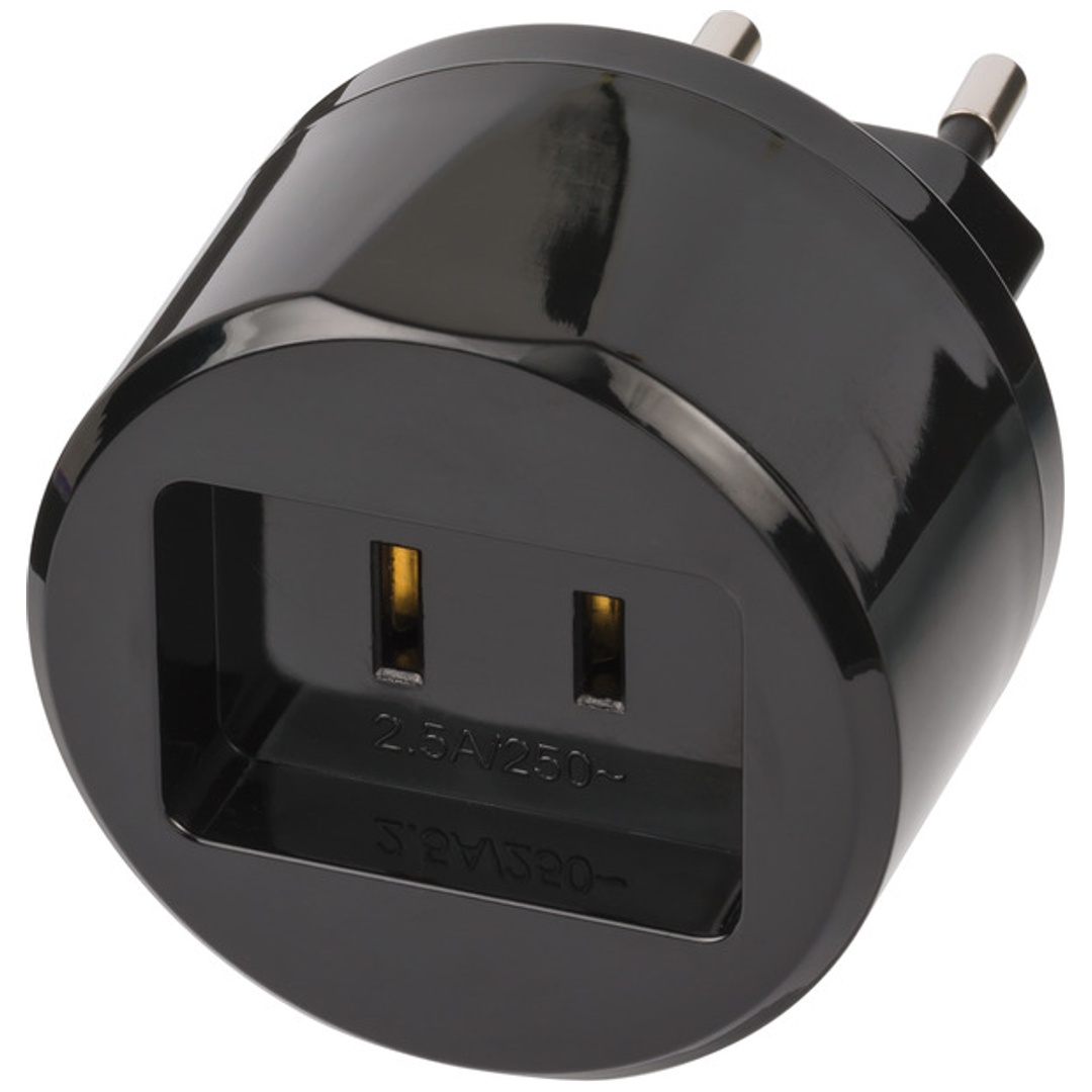 brennenstuhl Reisestecker USA / Eurostecker, schwarz