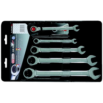 KS Tools GEARplus Ratschenringmaulschlüssel-Satz, 5-tlg. 5/16"-3/4"