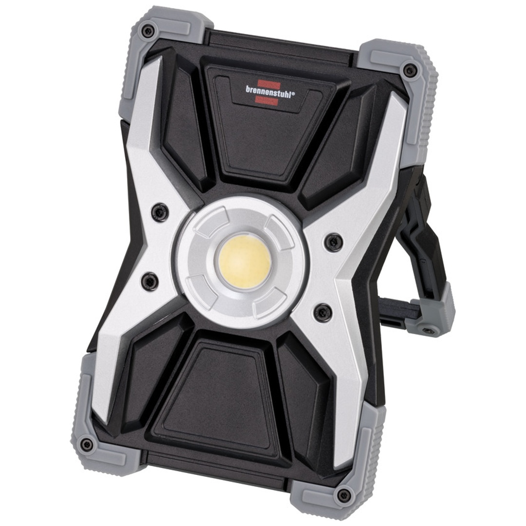 Brennenstuhl Akku LED Arbeitsstrahler RUFUS / LED Arbeitsleuchte für Werkstatt, mit Powerbank-Funktion, inkl. Ladekabel, 3000 Lumen