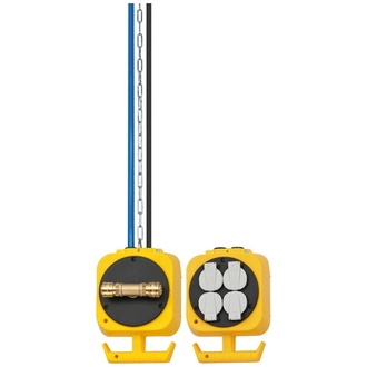 Brennenstuhl Pendel Stromverteiler / Hängeverteiler mit 4 Schutzkontakt-Steckdosen, Made in Germany