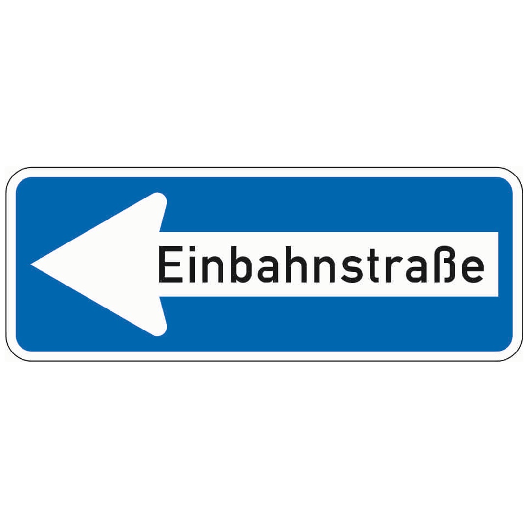Verkehrszeichen 220-10, 800x300 mm, Einbahnstraße links, RAL-Gütezeichen Folie RA1