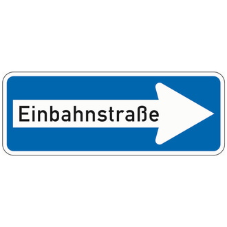 Verkehrszeichen 220-20, 800x300 mm, "Einbahnstraße rechts", RAL-Gütezeichen Folie RA1