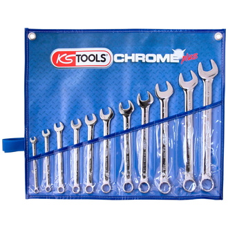 KS Tools CHROMEplus Ringmaulschlüssel-Satz, abgewinkelt, 11-tlg. Zoll