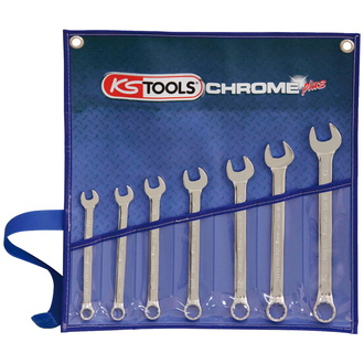 KS Tools CHROMEplus Ringmaulschlüssel-Satz, abgewinkelt, 7-tlg. Zoll