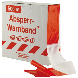 Vormann Absperrband Kunststoff rot/weiß, 80, SB (500 m)