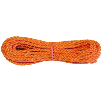 Vormann PP-Seil Polypropylen orange, Ø 6,0, gedreht Knäuel (20 Mm)