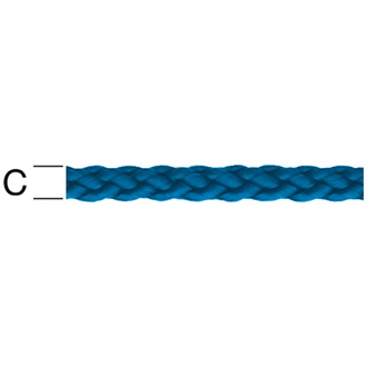 Vormann PP-Schnur Polypropylen blau, Ø 3,0, geflochten, 8-fach, Spule (300 m)