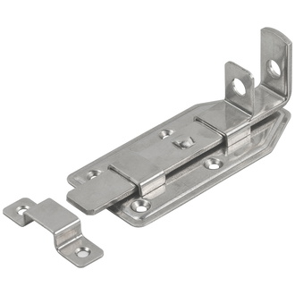 Vormann Türschlossriegel Edelstahl (V2A), 140 x 56, gerade, mit Schlaufe